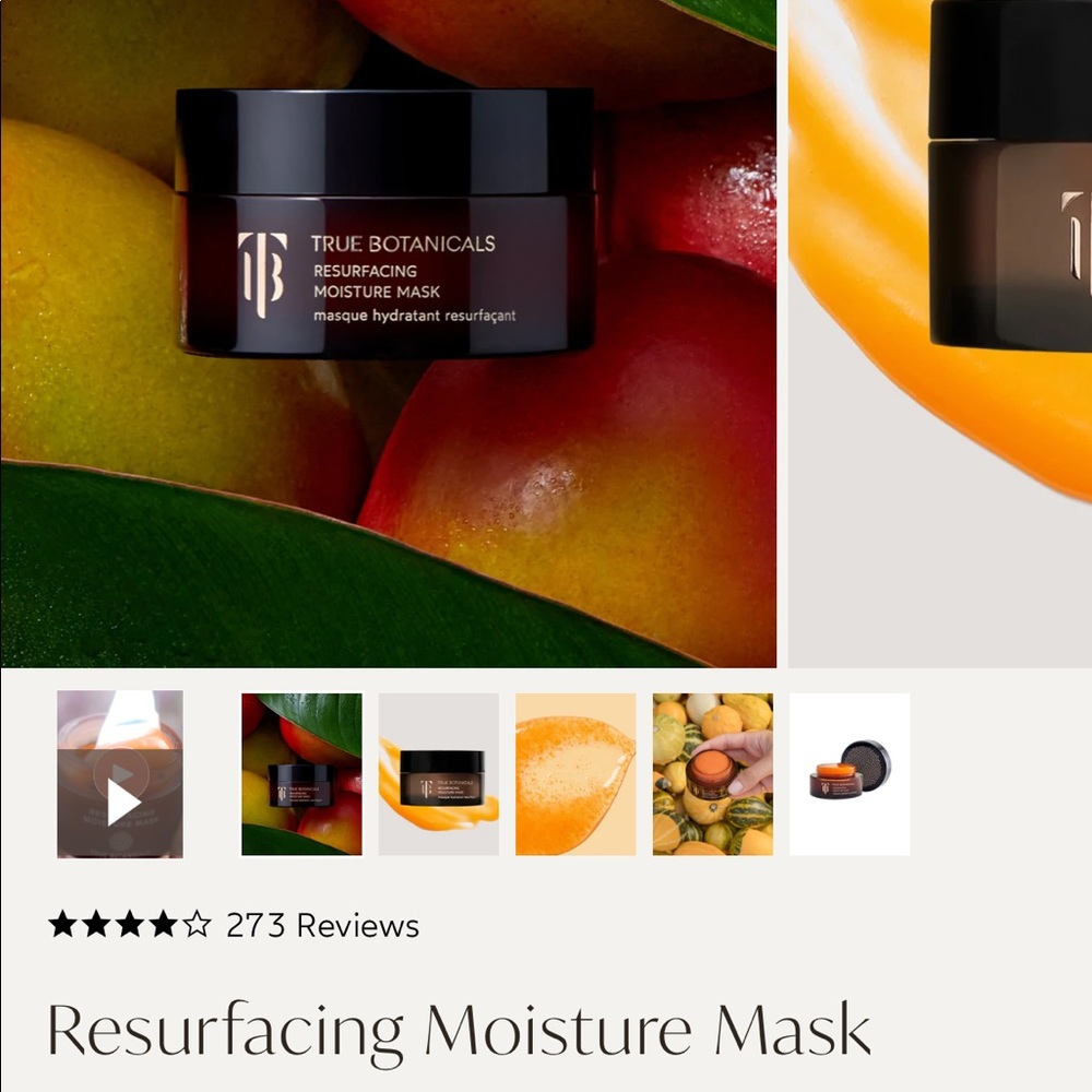 True Botanicals Resurfacing Moisture Mask
